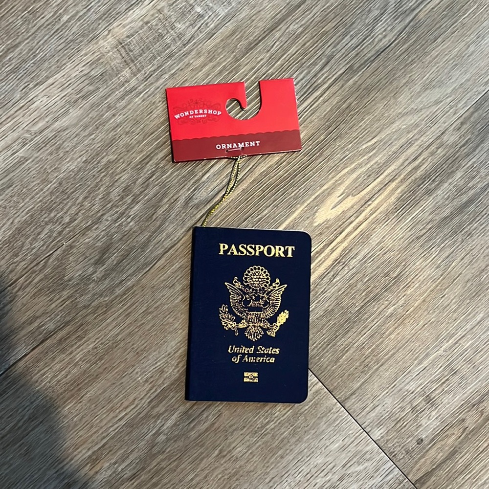 target santa clause passport ornament